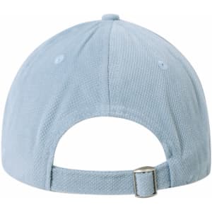 A light blue Jacquard Texture 5 Panel Cap featuring a rear adjustable strap and a logo.
