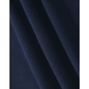 A close-up of soft, dark navy fabric, highlighting its smooth texture and folds.
