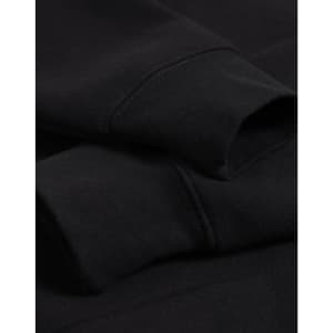 A black 1/2 zip collar fleecy jumper with visible sleeve cuffs and a subtle logo.