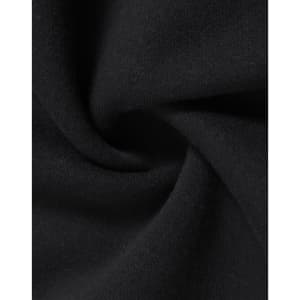 A close-up of black fabric, showcasing a soft, fleecy texture, suitable for a kids' half zip collar sweat.