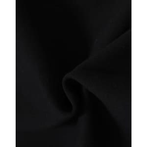 A close-up of black fabric, showcasing a soft, fleecy texture. The material is ideal for apparel like hoodies.