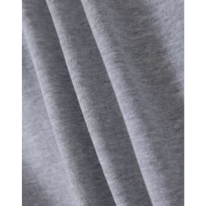 A textured grey fabric depicting a soft, fleecy material, suitable for a full-zip hoodie.