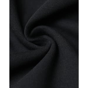 A close-up of fabric in a black, soft, and stretchy material, showcasing a smooth texture.