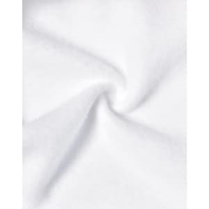 A close-up of soft white fleece fabric, showcasing its smooth, textured surface.