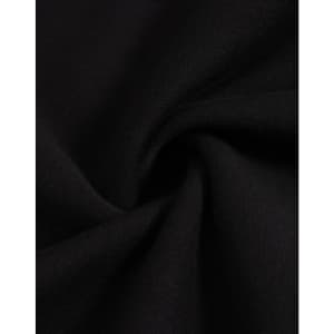 A close-up view of black fleece fabric, showcasing its soft texture and smooth finish.