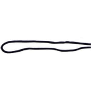 A black chin strap break-away clip, designed as a clothing accessory in a simple shape.