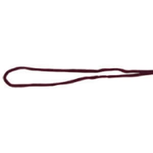 A burgundy chin strap break-away clip with a simple loop design. It features a logo on the strap.