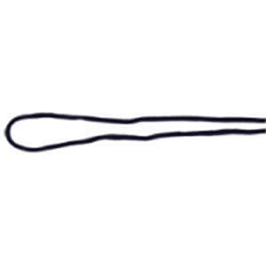 A black chin strap break-away clip, featuring a simple elongated design with a loop at one end.