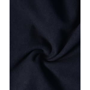 A close-up view of dark navy softshell fabric, featuring a smooth texture with a slight sheen.