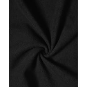 A black softshell fabric with a textured, fleece-like finish, featuring a swirling pattern.