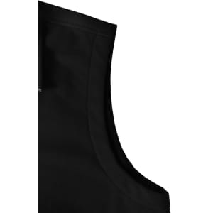 A black softshell hi-tech vest featuring a smooth fabric finish and a logo on the upper section.