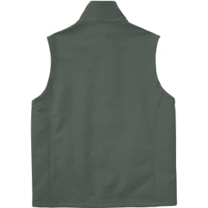 A men's softshell hi-tech vest in a solid olive green colour, featuring a collar and no visible front detail.