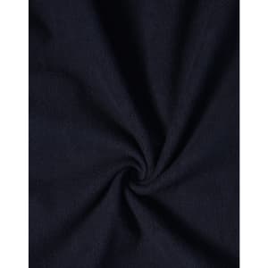 A navy softshell fabric with a smooth, textured finish, featuring a spiral pattern at the centre.