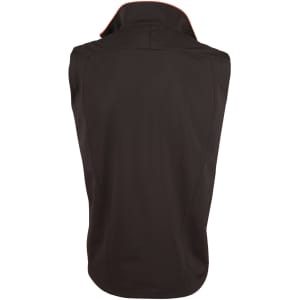 A black ladies' softshell contrast vest with a high collar and no sleeves, featuring a subtle design detail.