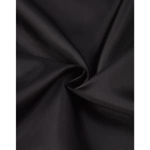 A close-up of black fabric with a smooth texture, showcasing its sheen and drape.