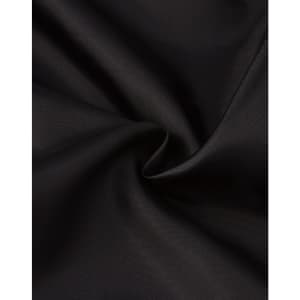 A close-up of smooth black fabric, showcasing its texture and sheen, ideal for a puffer jacket.