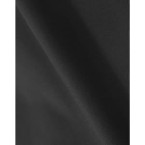 A close-up of black quilted fabric, highlighting its texture and waterproof qualities. The fabric has a smooth appearance.