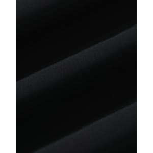A textured black fabric, showcasing a smooth and soft surface, likely part of a waterproof jacket.