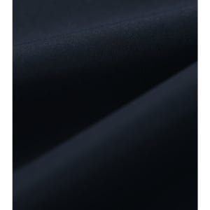 A close-up of a dark navy fabric, featuring a smooth texture suitable for a waterproof jacket.
