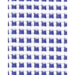A close-up of a fabric featuring a blue and white check pattern, suitable for a button-up shirt.