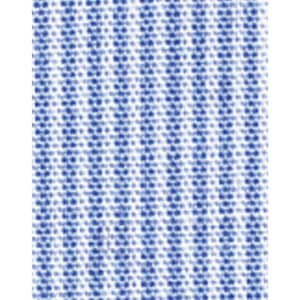 A fabric swatch featuring fine blue stripes on a white background, ideal for a button-up shirt.