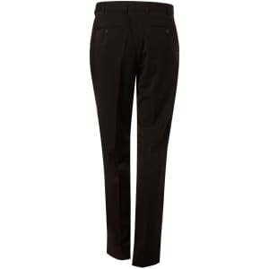 Men's black polyviscose stretch pants with a tailored fit, featuring back pockets and a logo.