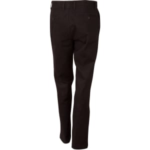 Men's chino pants in black, featuring a straight-leg design and back pockets, with a subtle logo.