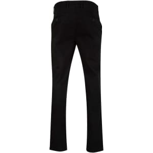 Men's Boston Chino Pants in black, featuring a fitted style with back pockets and a simple logo.