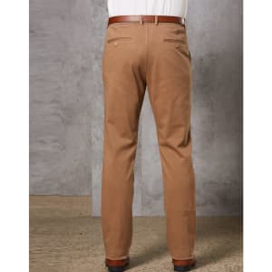 Men's Boston Chino Pants in tan, featuring a classic design with two back pockets and a branded logo.
