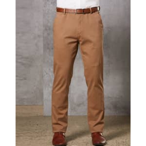 Men's Boston Chino Pants in a tan colour, featuring a straight fit and a subtle branding detail.