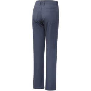 Men's flexi chino pants in navy blue, featuring a straight leg design and back pockets, with a subtle logo.