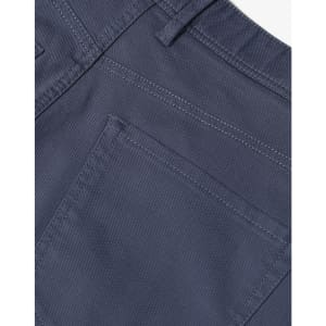 Men's flexi chino pants in grey featuring detailed stitching and a back pocket design. Includes branding on the waistband.