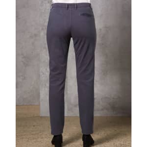 Ladies' Boston Chino Pants in grey, featuring a slim fit and a single back pocket. The pants have a stylish, minimalist design.