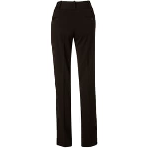 Women's low rise trousers in black, featuring a sleek design and a subtle logo at the back.