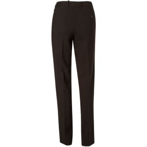 Women's black Flexi Waist Utility Pants in a poly/viscose stretch fabric, featuring a back pocket and a fitted design.