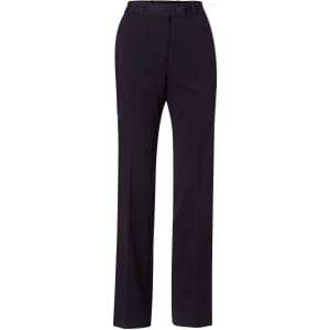 Women's utility pants in dark navy, featuring a flexi waist and made from poly/viscose stretch fabric.