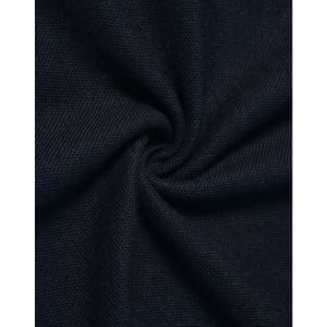 A close-up of dark navy fabric, showcasing a textured, woven pattern.