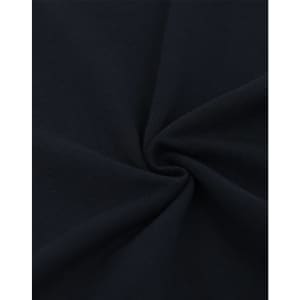 A close-up of navy blue cotton/poly pique fabric, featuring a soft, textured surface.