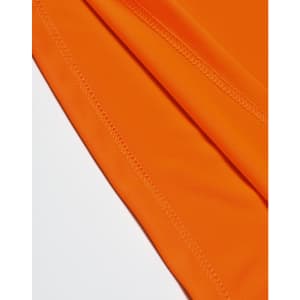 An orange AIWX Vented Cooldry Polo with visible stitching details, featuring a branding logo.