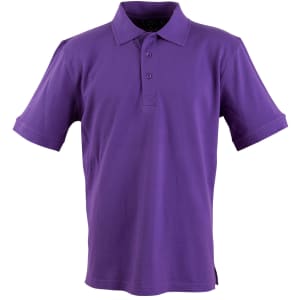 A purple Men's Longbeach Polo shirt with a classic collar and short sleeves. It features a logo on the chest.