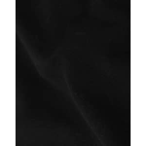 A close-up of black cotton fabric, showcasing its texture and softness suitable for apparel.
