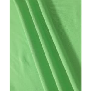 A close-up of soft, textured fabric in vibrant green, showcasing the material of a polo shirt.
