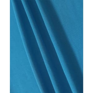 A close-up of blue fabric showcasing a textured weave, ideal for polo shirts. The fabric has a smooth appearance.