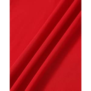 A close-up of smooth, red fabric showcasing the texture of the Men's Truedry Pique Polo shirt.