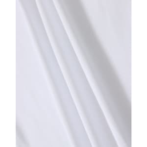 A white fabric featuring smooth folds, suitable for a polo shirt. The material appears lightweight with a subtle texture.