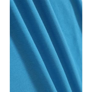 A close-up of smooth, vibrant blue fabric, showcasing the texture and quality of the material.