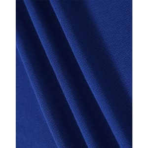 A close-up of textured fabric in a rich blue colour, featuring multiple folds for visual interest.