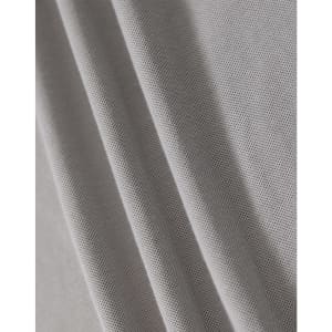 A textured fabric in light grey, showcasing a breathable mesh design suitable for polo shirts.