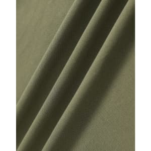 A close-up of a textured, ultrafine cotton pique fabric in olive green, featuring subtle folds.