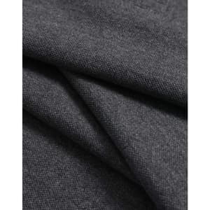 A close-up of soft, dark grey ultrafine cotton pique fabric with visible texture and folds.